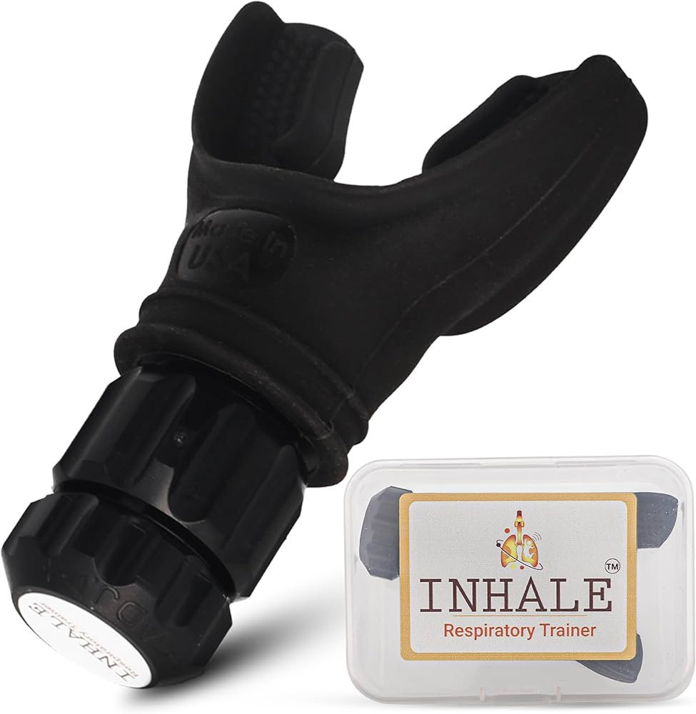 Inhale Respiratory Trainer | Compact Lung Exercise Device with High Grade Silicone | Carrying Cas... | Amazon (US)