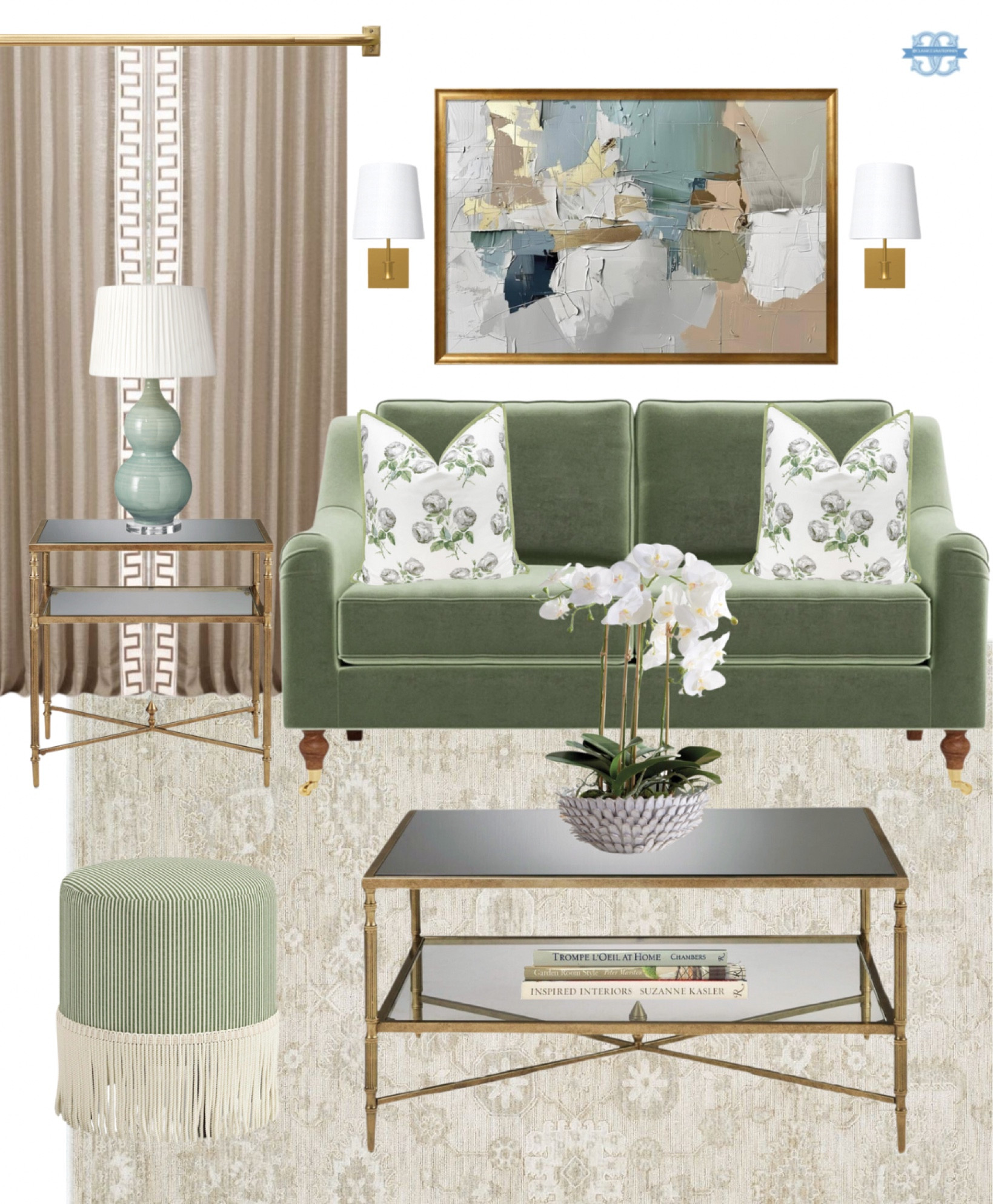 Green grandmillennial living room inspo💚

Home Decor, Sofa, Coffee Table, Rug, Drapes, Ottoman, Living Room Decor, Art

#LTKHome