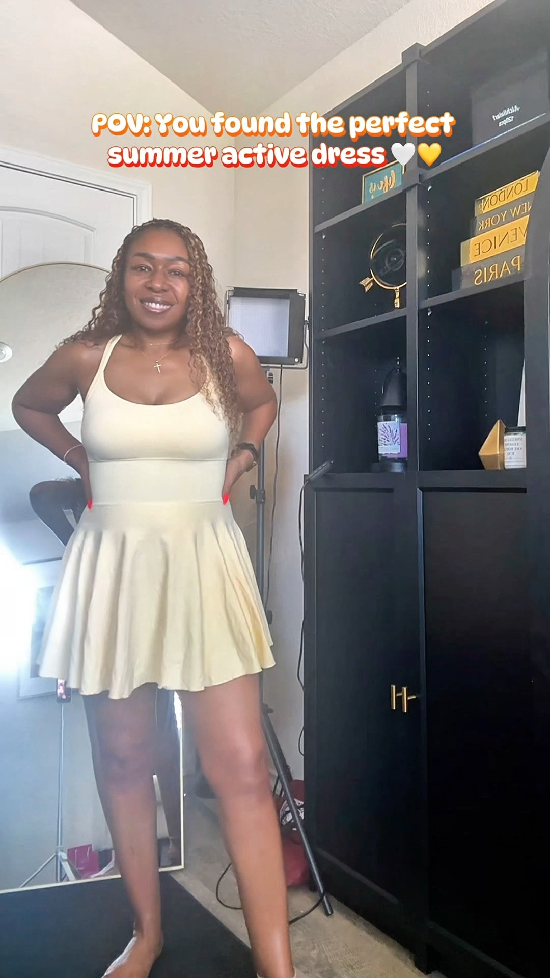 One of my favorite finds lately! 🤍

I love when fashion and function come together. This backless active dress has built-in shorts, a supportive padded bra, and even a hidden pocket for your phone or keys. It’s comfortable enough for everyday wear but still cute enough for brunch, vacation, or running errands.

The cream yellow color sold me, but I already have my eye on another color. I’ve linked it in my LTK if you’re looking for an easy summer outfit you’ll actually wear.


#AmazonFashion #SummerStyle #Athleisure #Over40Fashion #VacationStyle #EverydayStyle #AmazonFinds #StyleOver40

#LTKActive #LTKfitnessgoals
