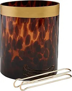 Mud Pie Tortoise Ice Bucket Set; bucket 7" x 6 1/4" dia | tongs 6 1/2" | Amazon (US)