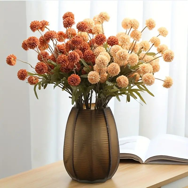 6pcs Artificial Flowers Dandelion Prickly Flower Ball Branch With Green Leaves Wedding Hotel Deco... | Temu Affiliate Program