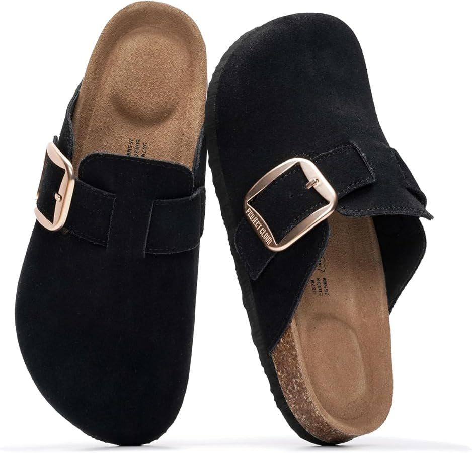 Project Cloud 100% Genuine Leather Clogs for Women Shoes - Memory Foam Insole, Non-Slip & Natural... | Amazon (US)