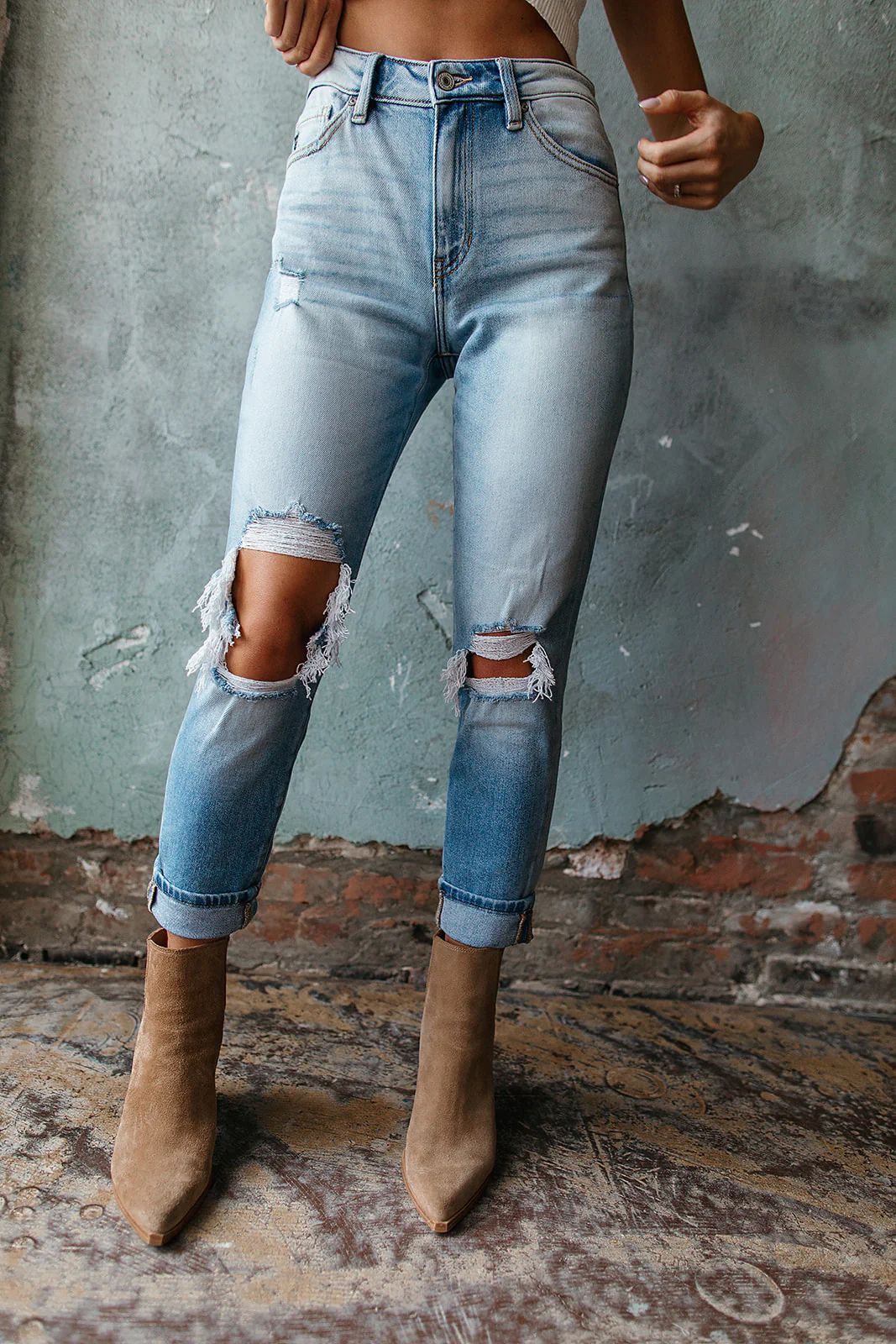 Jen Distressed Mom Jean | The Post