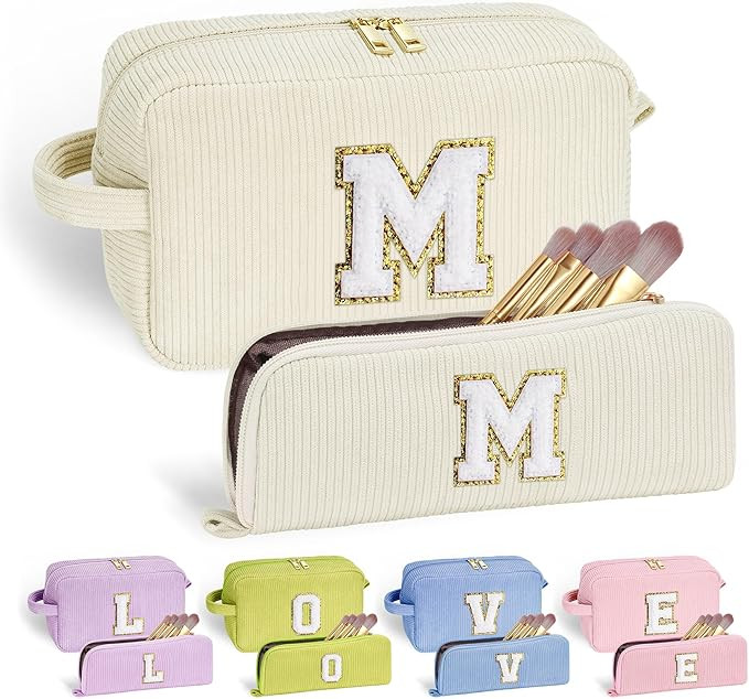 YOOLIFE 2 Cute Travel Makeup Bag Make Up Bag Cosmetic Bag Makeup Brush Bag for Teen Girl Friend B... | Amazon (US)