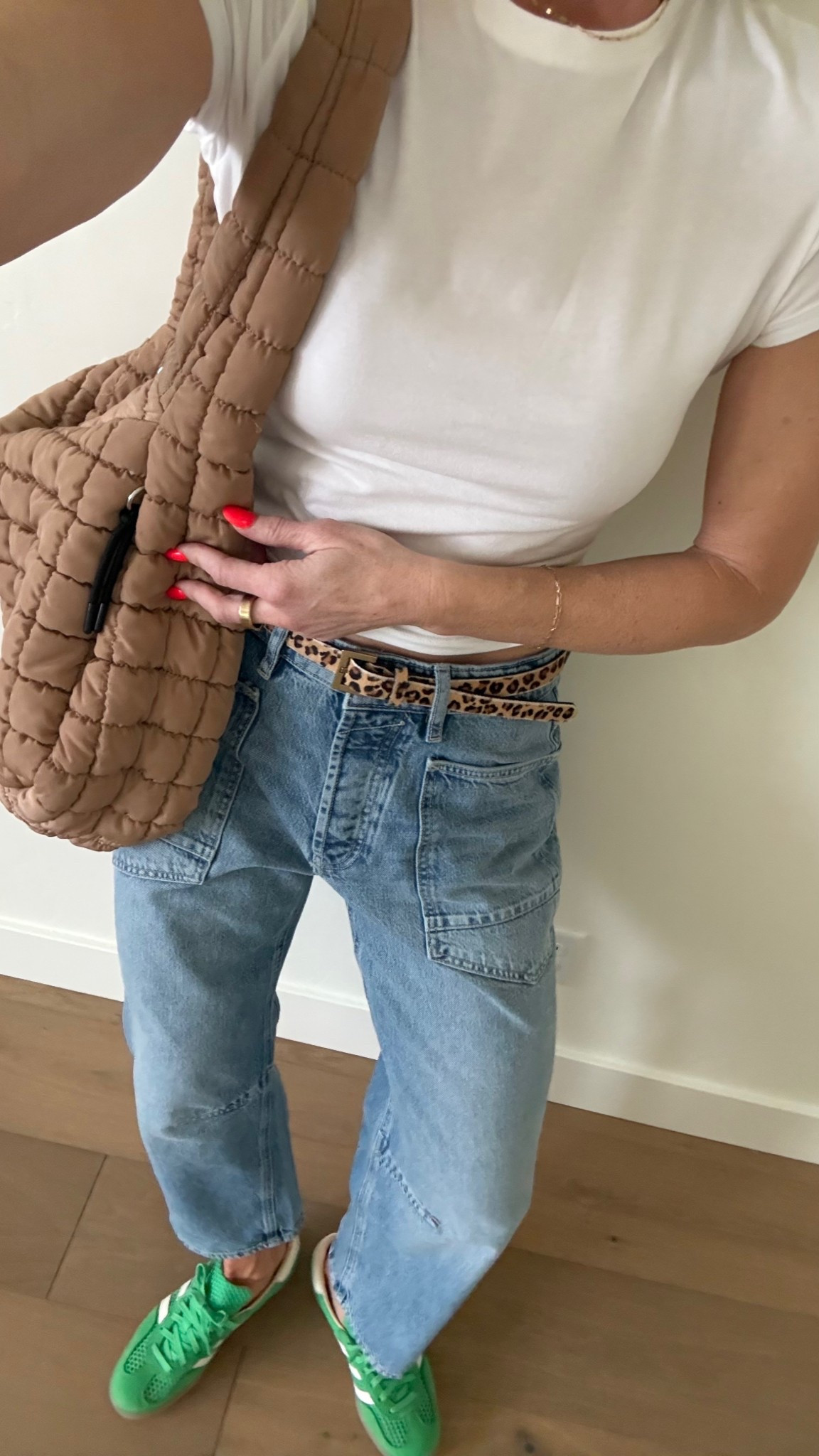 Simple, sporty-casual spring outfit.
Size down in jeans. T shirt fits tts
Go down 1/2 size in sneakers (they’re on SALE!)


#LTKgrwm #LTKmomlife #LTKOver40