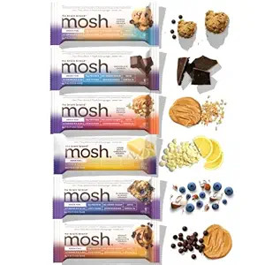 MOSH Variety Pack Protein Bars, 6pk, 12g Grass-Fed Protein, Keto Snack, Gluten-Free, No Added Sug... | Amazon (US)