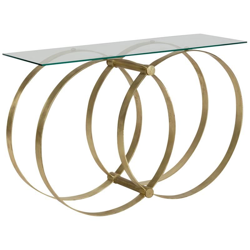 Hoop Glass & Gold Rings Console Table | Walmart (US)