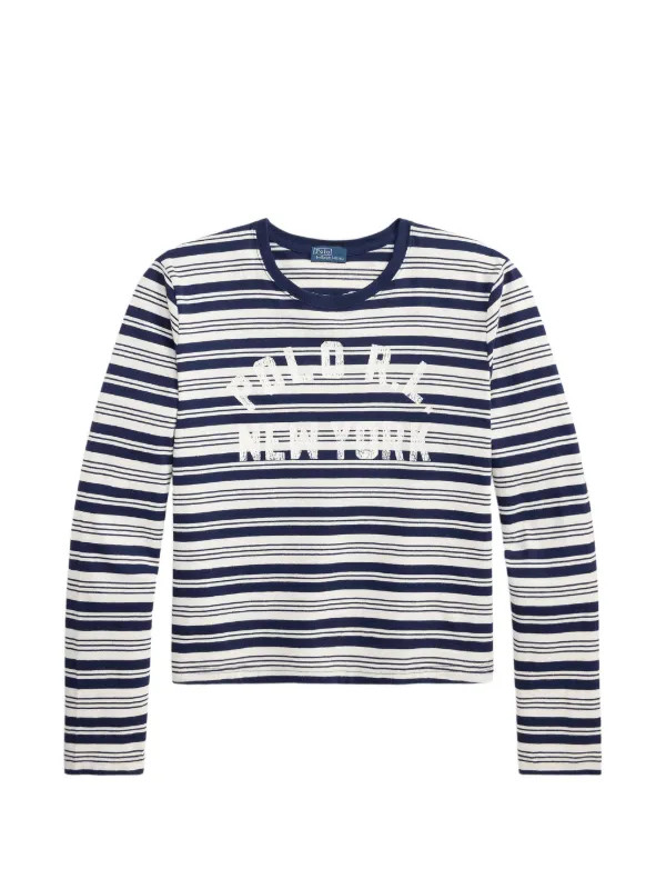 striped logo-print T-shirt | Farfetch Global