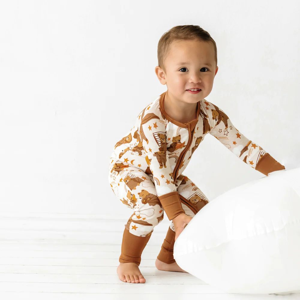 Beary Sleepy Bamboo Viscose Zippy | Little Sleepies