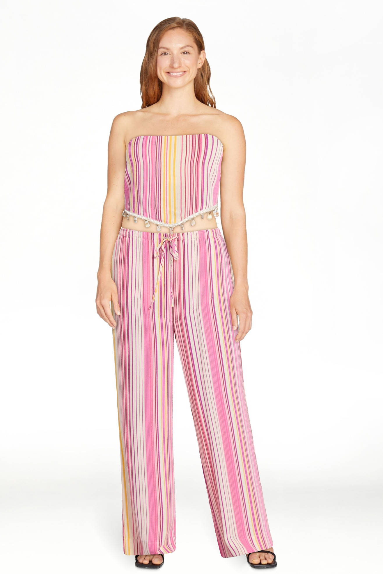 No Boundaries Scarf Top and Beach Pants Set, 2-Piece, Women's XXS-XXL | Walmart (US)