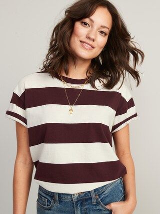 Short-Sleeve Vintage Striped T-Shirt for Women | Old Navy (US)