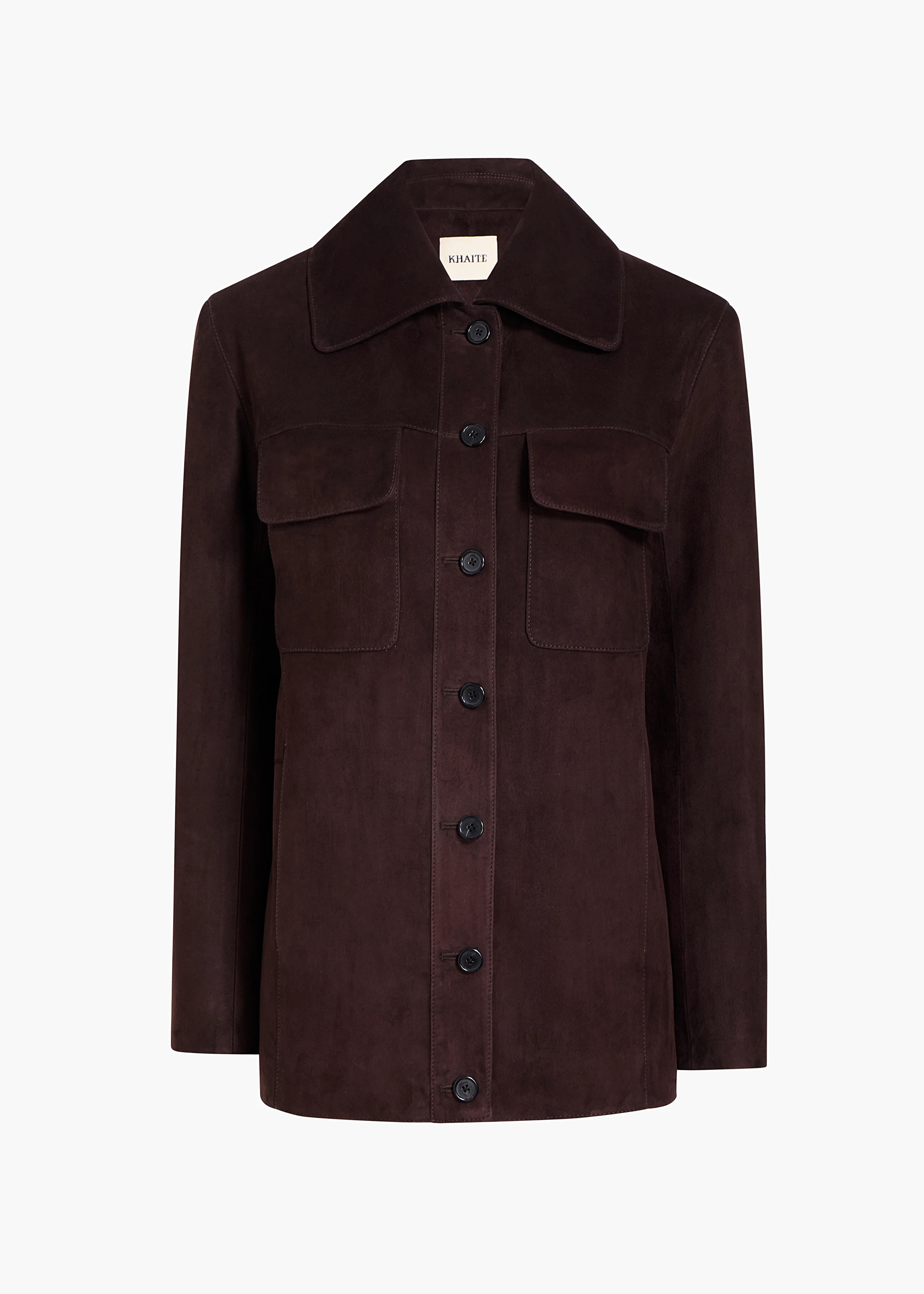Iana Jacket in Dark Brown Suede | Khaite
