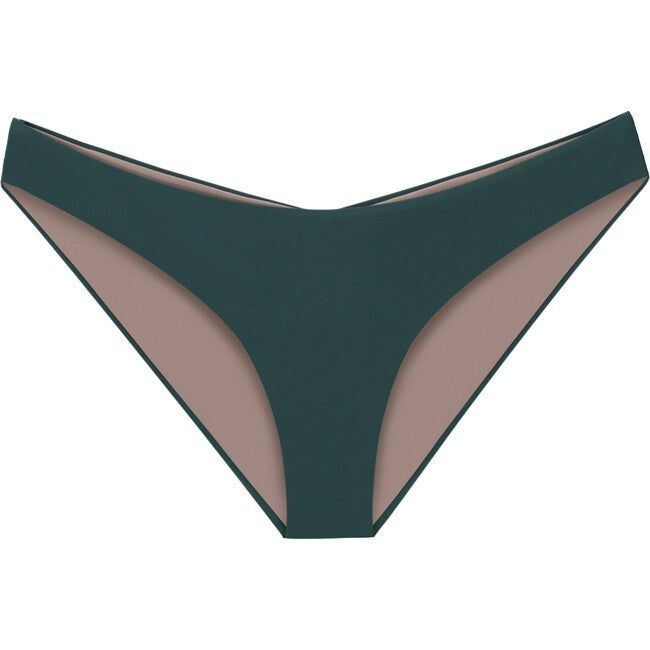 PQ Swim | Women's Basic Ruched Bikini Bottom (Green, Size Large) | Maisonette | Maisonette