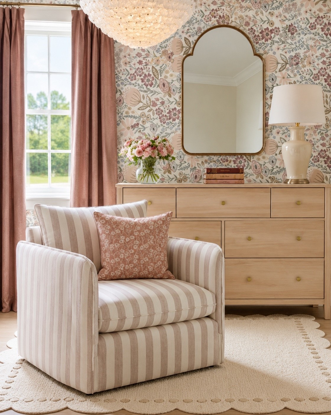 The sweetest space with floral and pattern details 

#kids #bedroom #wallpaper #kidsroom

#LTKHome #LTKSaleAlert #LTKKids