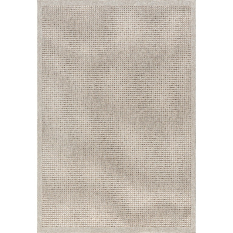 Tayse Denver Area Rug DEN1001 Contemporary Cream Thin Banded 7' 10" x 10' 2" Rectangle | Walmart (US)