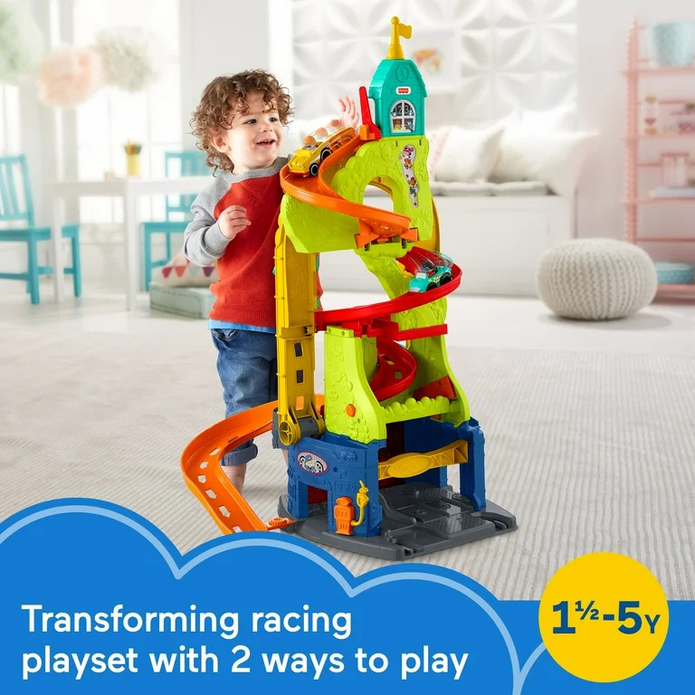Fisher-Price Little People Sit 'N Stand Skyway 2-In-1 Vehicle Racing Playset - Walmart.com | Walmart (US)