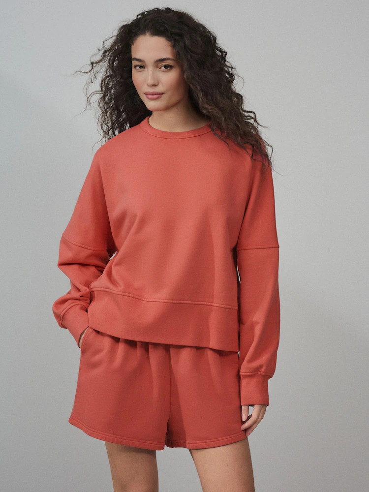 Red Crew Neck Washed Sweatshirt | Next US