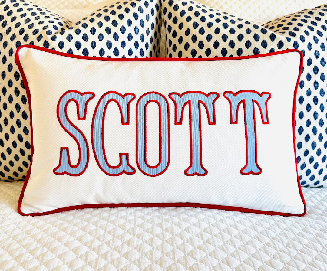 Applique Name Pillow Cover - Etsy | Etsy (US)
