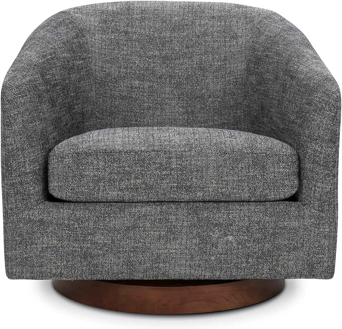 CHITA Swivel Accent Chair Armchair, Round Barrel Chair in Fabric for Living Room Bedroom, Dark Gr... | Amazon (US)