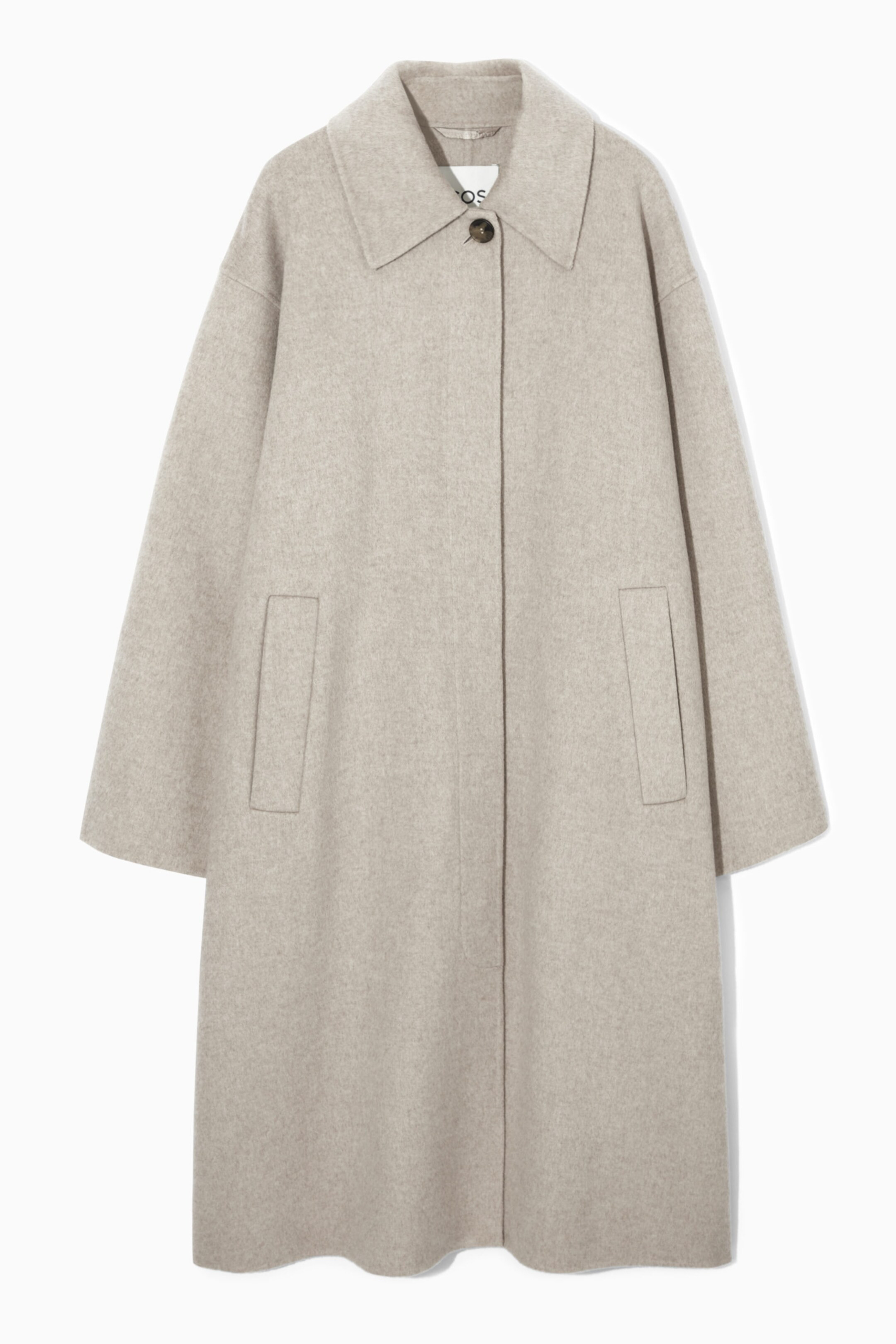 COLLARED DOUBLE-FACED WOOL COAT | COS (AU)