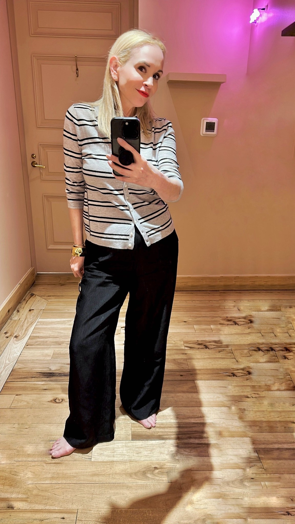 Featherweight cashmere. Wearing a small.

#LTKPetite #LTKWorkwear