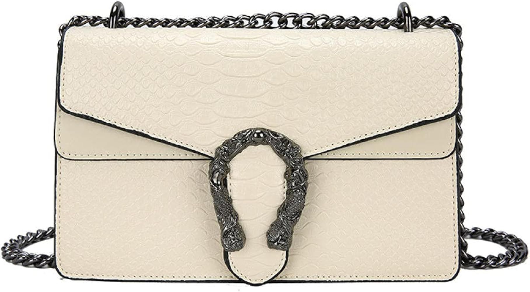 Luxury Women Handbags PU Leather Women's Designer Shoulder Crossbody Bag and Purses Female Chain Mes | Amazon (US)