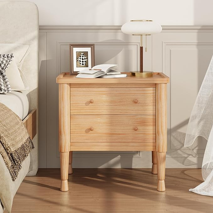 Christopher Knight Home Owen Modern Nightstand with Tray-Style Tabletop, Wooden Small Night Stand... | Amazon (US)