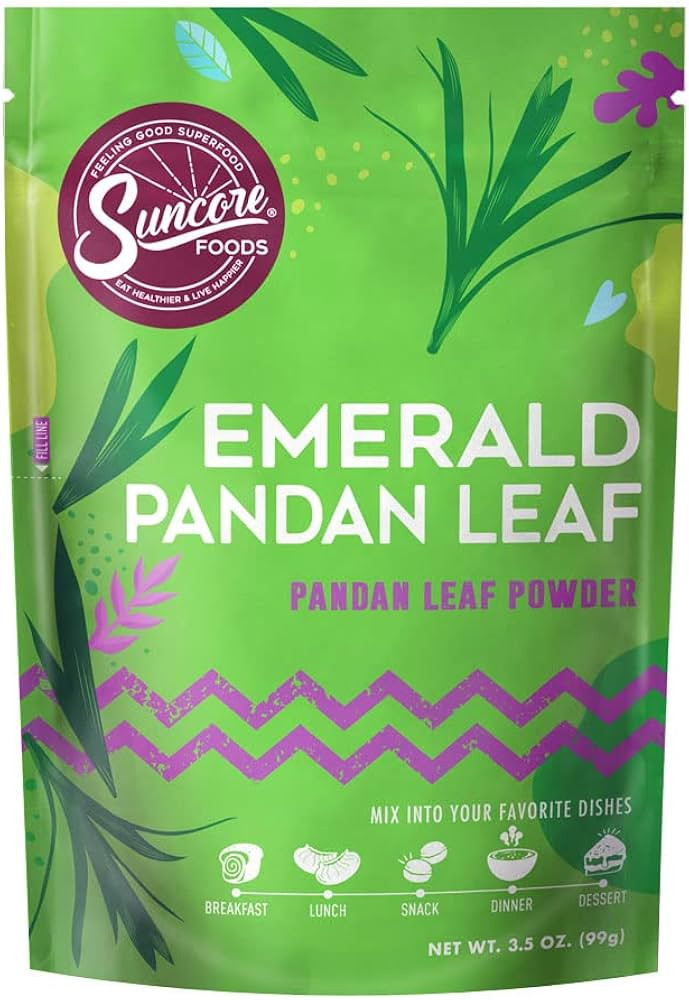 Suncore Foods Emerald Pandan Leaf Powder, Green Food Coloring Powder, Gluten-Free, Non-GMO, 3.5oz... | Amazon (US)