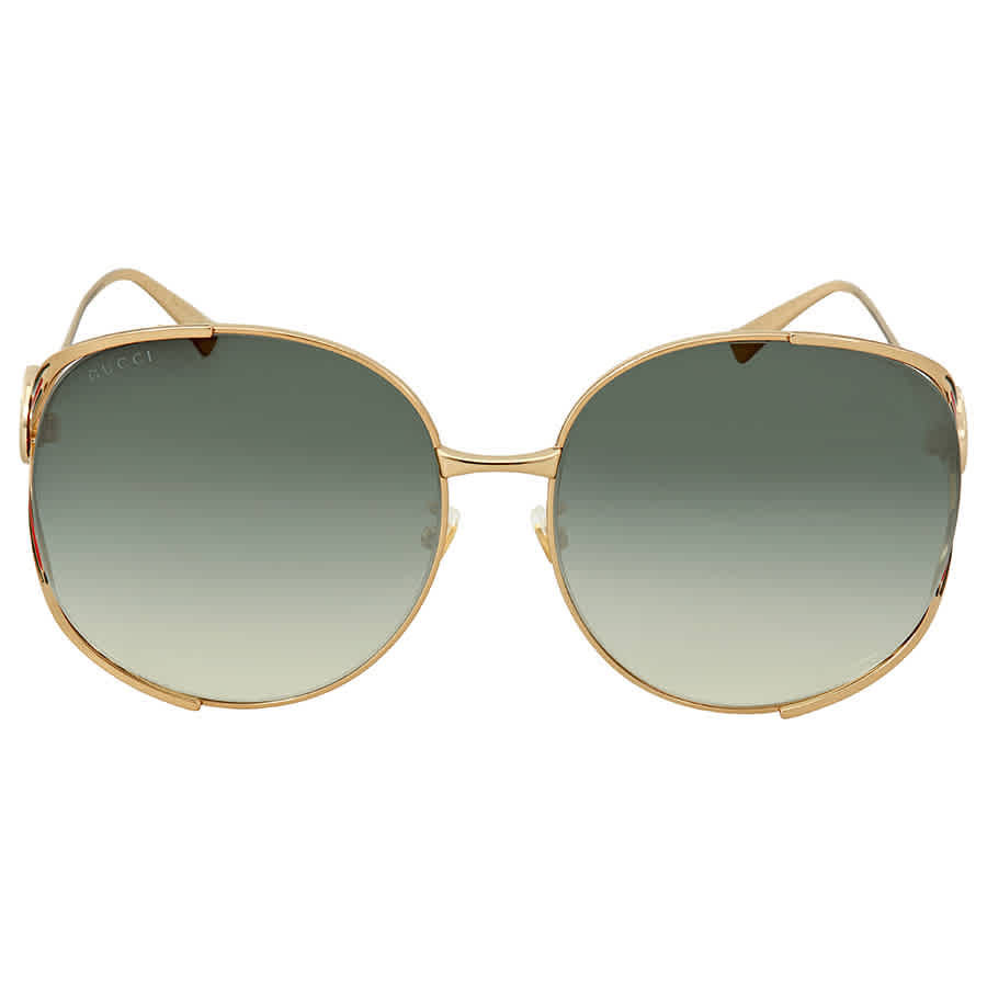 Gucci Green Gradient Oval Ladies Sunglasses GG0225S 003 63 | Jomashop.com & JomaDeals.com