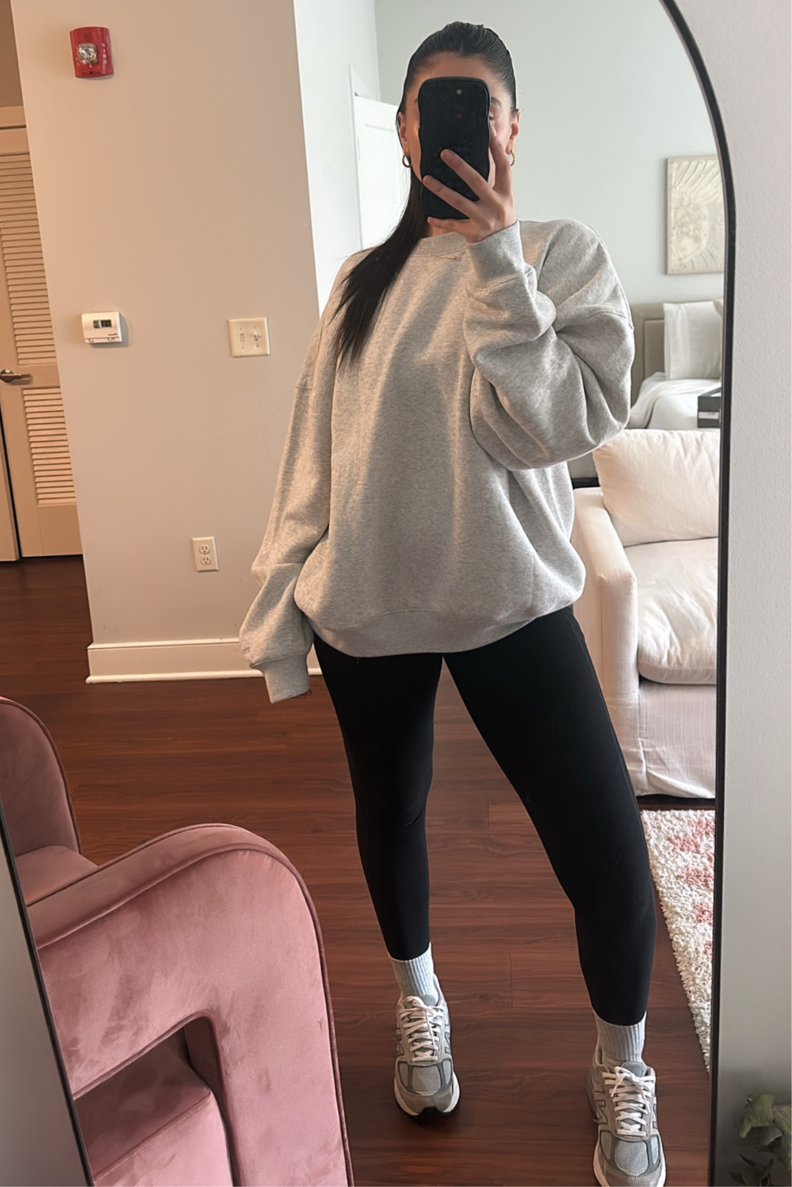 lazy day outfit to WFH. This one is sold out on Hollister- but these are similar if you want good quality sweatshirts. 

Sweatshirts from Hollister or A&F get in Men’s XL or XXL so they’re huge & comfy!

Leggings are my FAVE and a size M 

#LTKMostLoved #LTKActive #LTKFindsUnder50