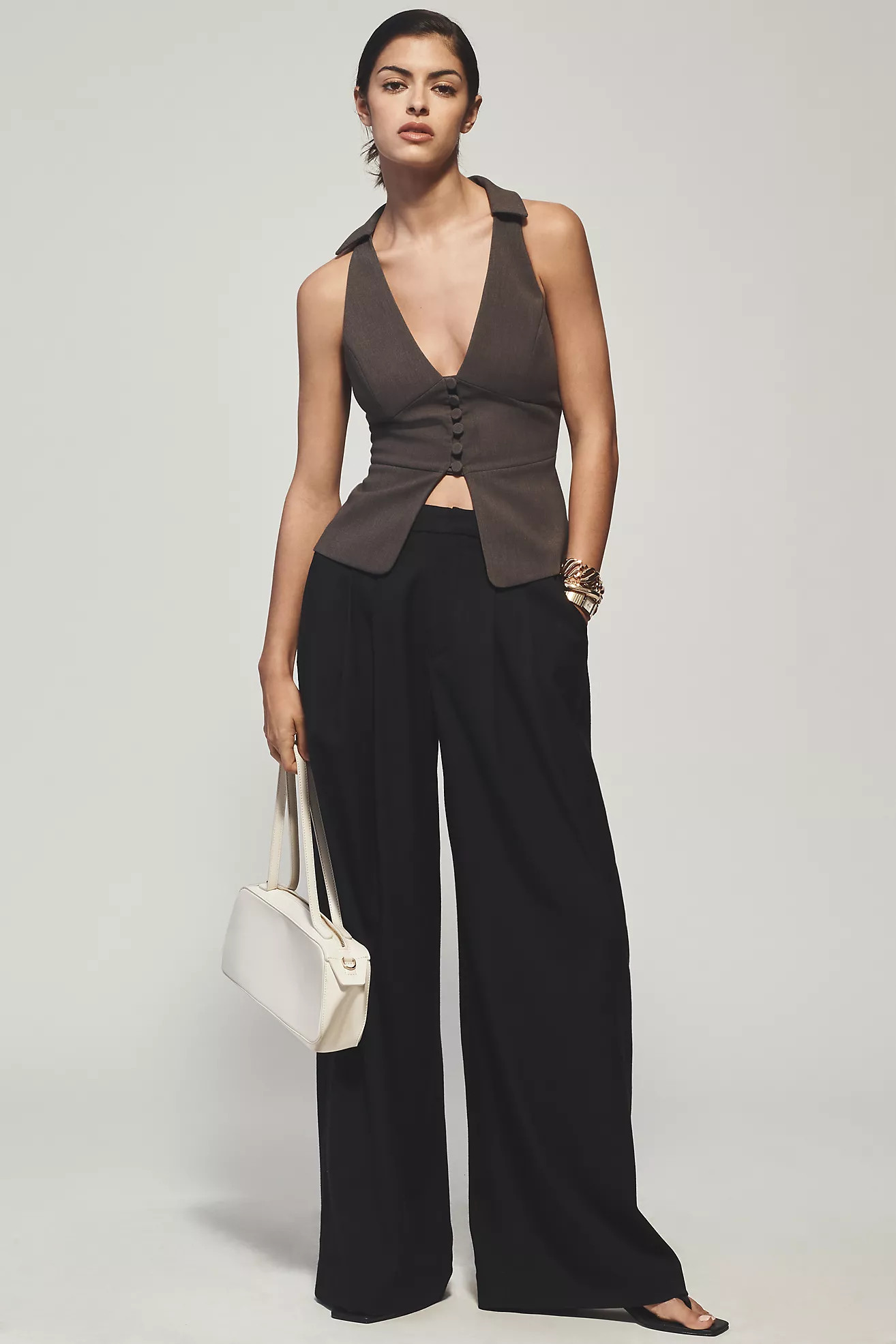 The Avery Pleated Wide-Leg Trousers by Maeve: Wool Edition | Anthropologie (US)