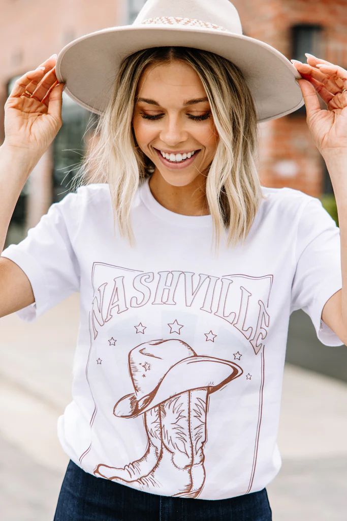 Nashville White Graphic Tee | The Mint Julep Boutique