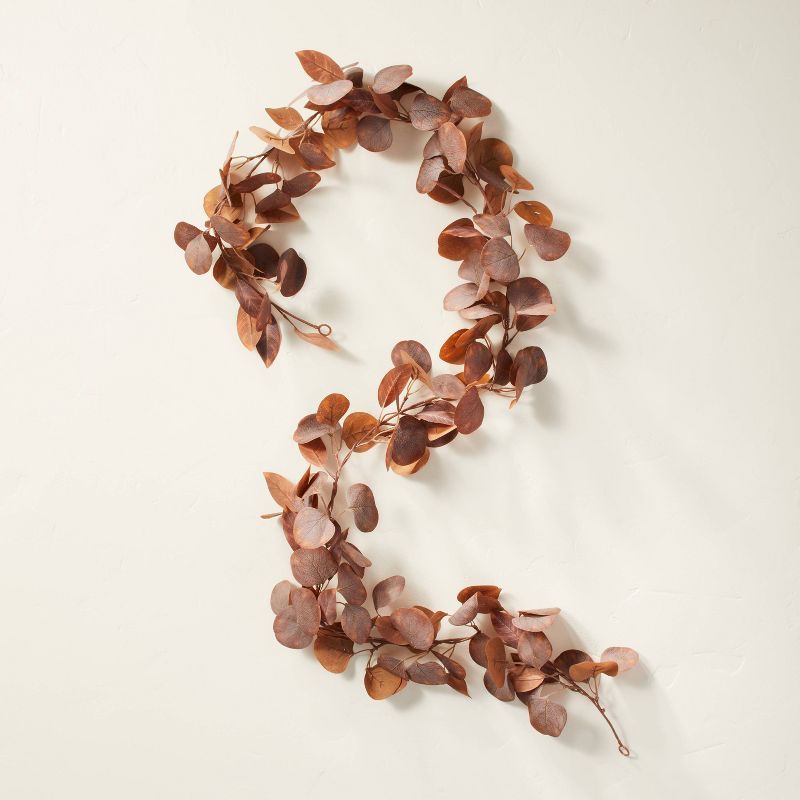 6&#39; Faux Rusted Eucalyptus Fall Garland - Hearth &#38; Hand&#8482; with Magnolia | Target