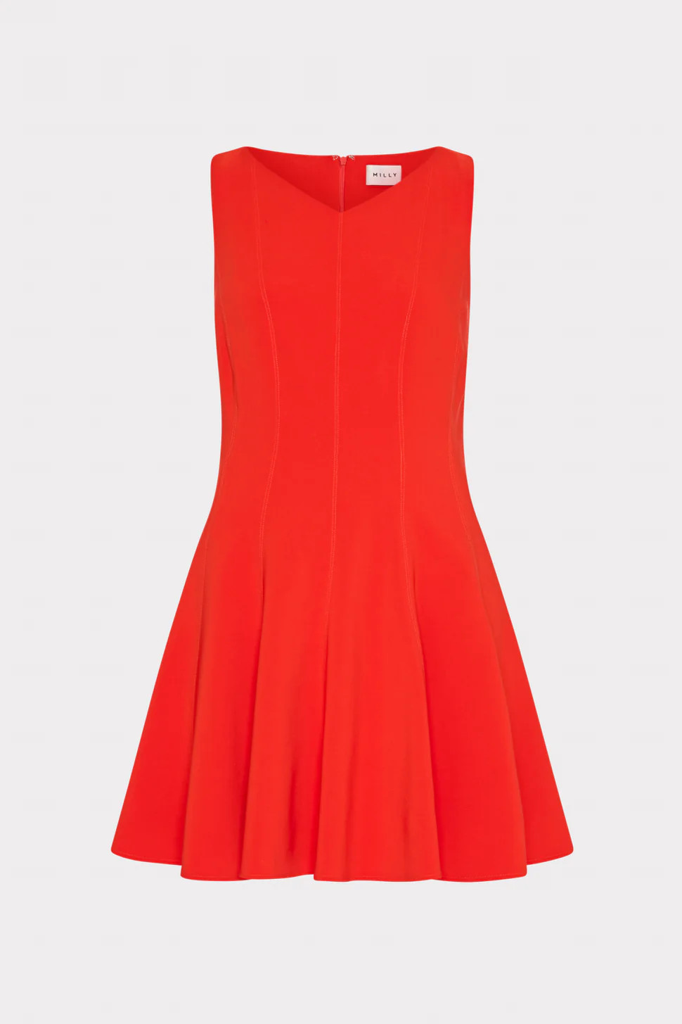 Sleeveless Stretch Cady Fit And Flare Dress | MILLY