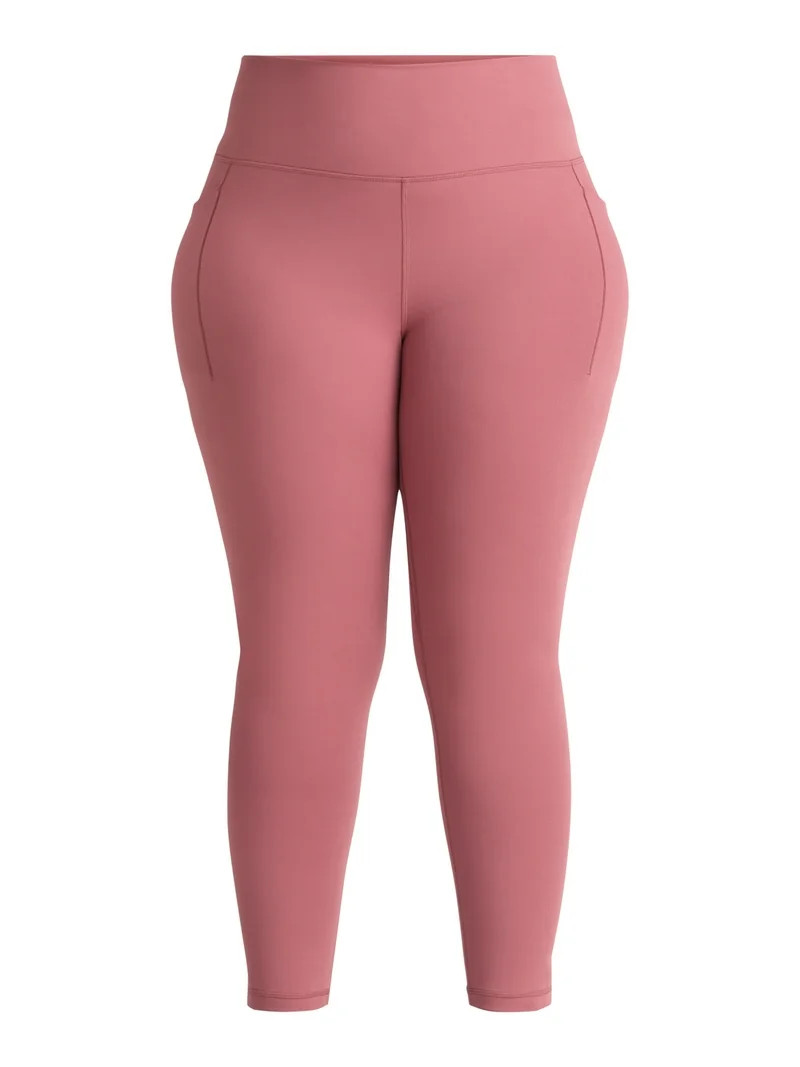 Avia Women's and Women's Plus SoftSculpt High Rise Leggings with Pockets, Full Length, Sizes XS-4... | Walmart (US)