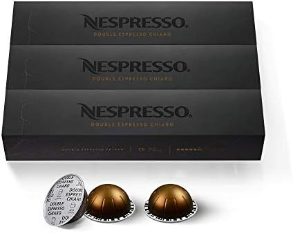 Nespresso Capsules VertuoLine, Double Espresso Chiaro, Medium Roast Espresso Coffee, 30 Count Cof... | Amazon (US)