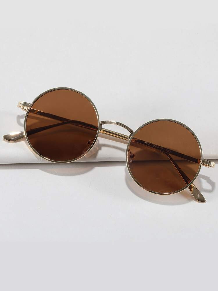 Round Metal Frame Fashion Glasses | SHEIN