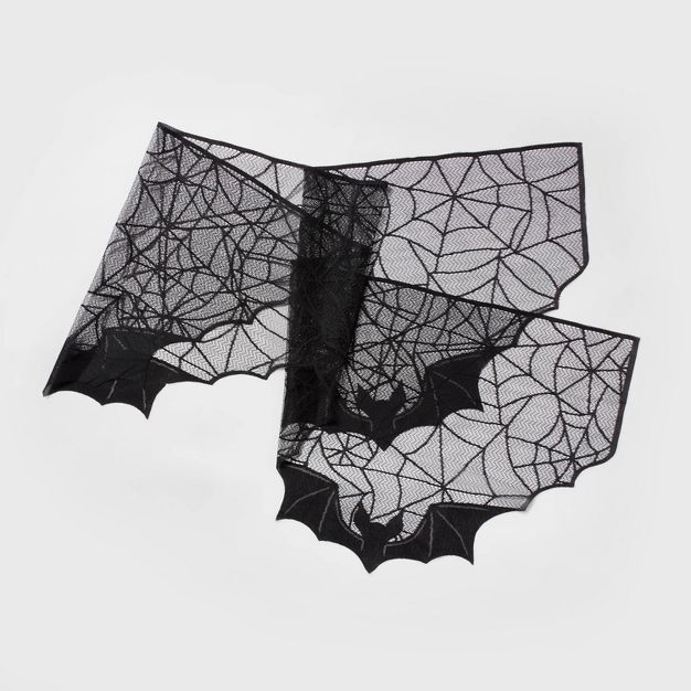 80" Bats Lace Mantel Scarf Halloween Decorative Prop - Hyde & EEK! Boutique™ | Target