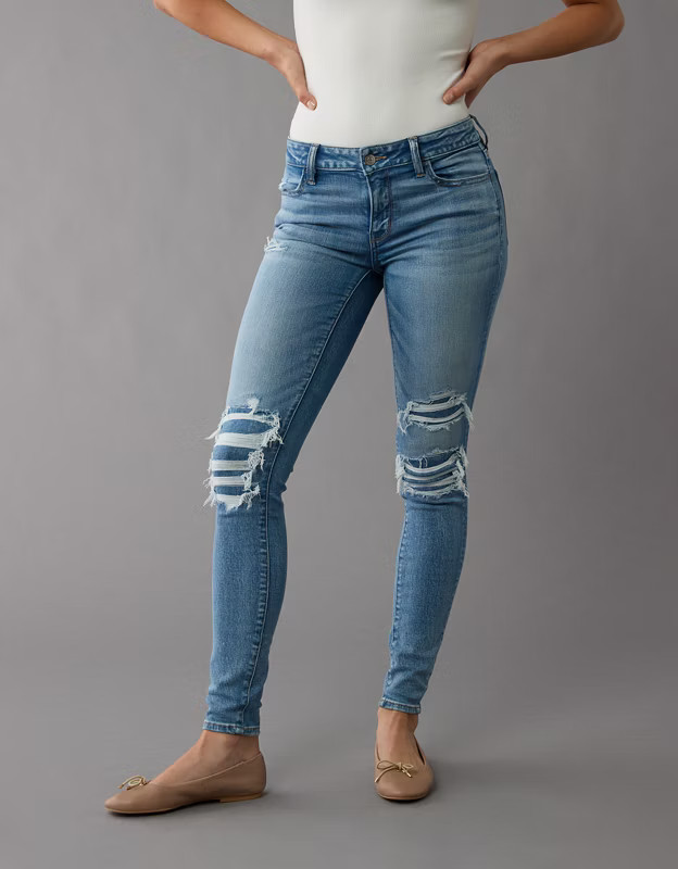 AE Next Level Patched Low-Rise Jegging | American Eagle Outfitters (US & CA)