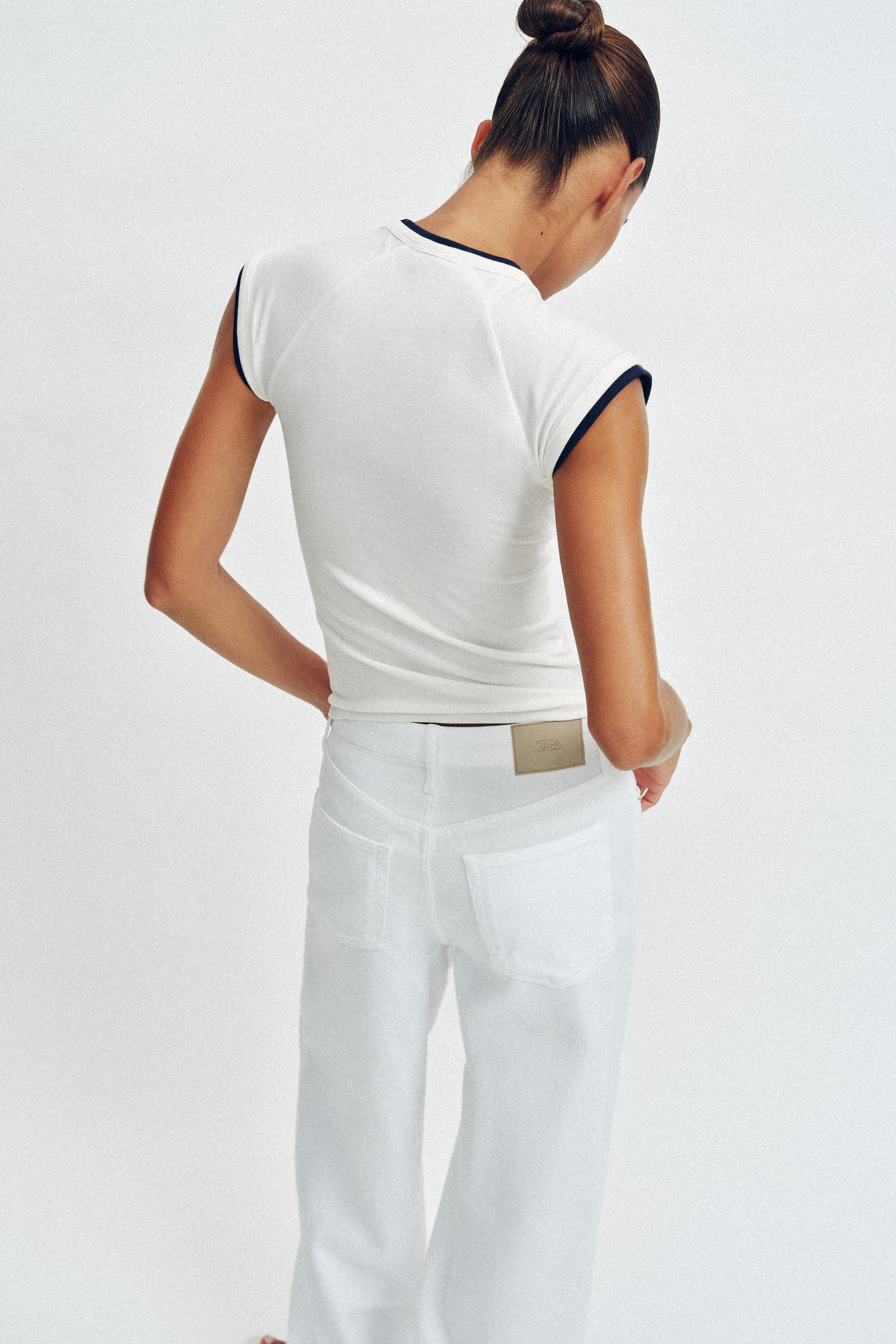 DOUBLE SHORT SLEEVE EFFECT T-SHIRT | Zara US