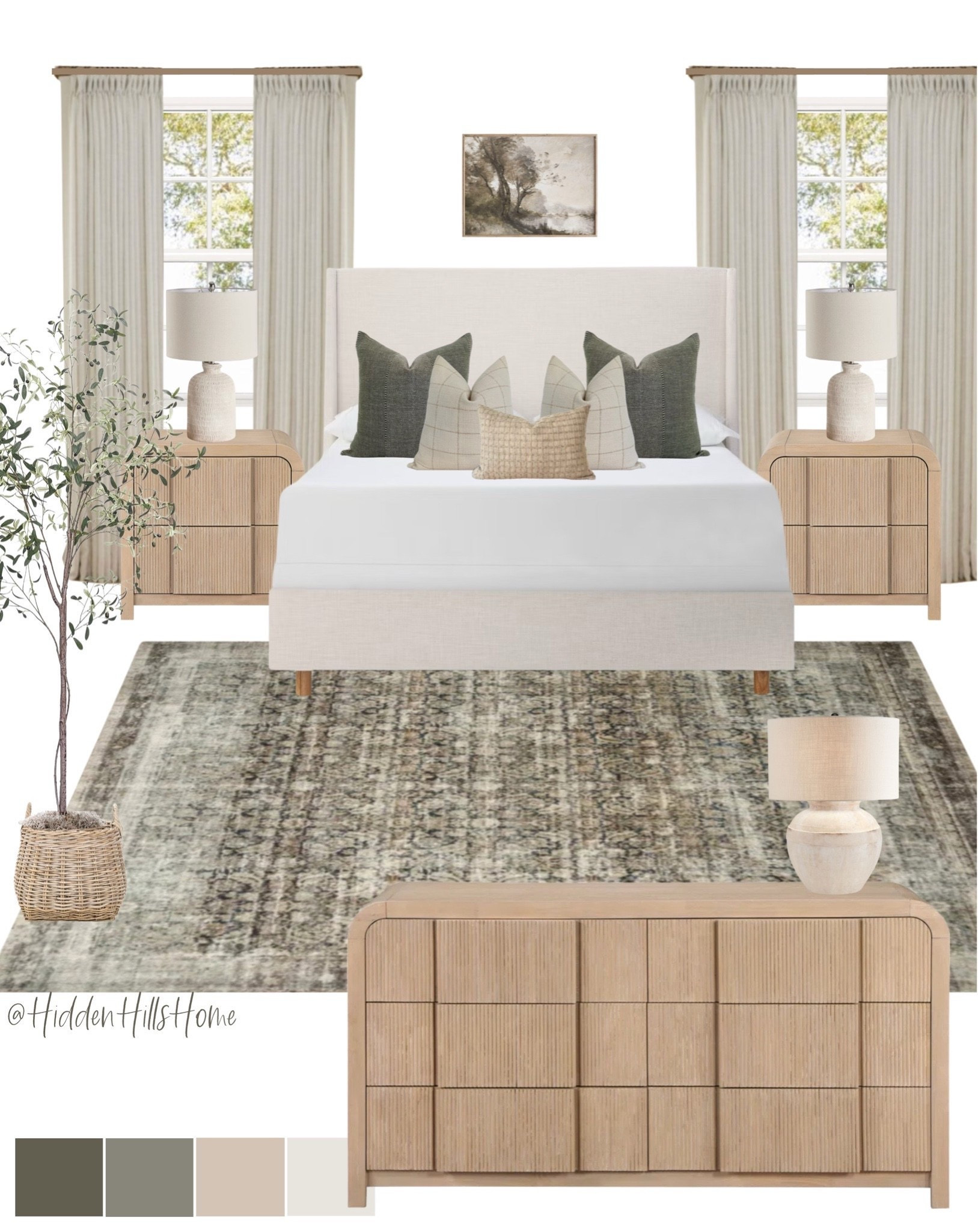Bedroom decor ideas, bedroom mood board, home decor Inspo, master bedroom design, bedroom inspiration, nightstands, bedroom rug, olive tree #bedroom

#LTKHome #LTKSaleAlert #LTKSeasonal