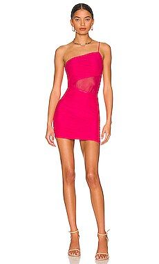 superdown Jerica Mesh Mini Dress in Hot Pink from Revolve.com | Revolve Clothing (Global)