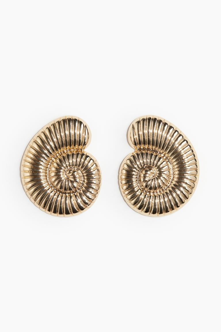Shell-shaped Earrings - Gold-colored - Ladies | H&M US | H&M (US + CA)