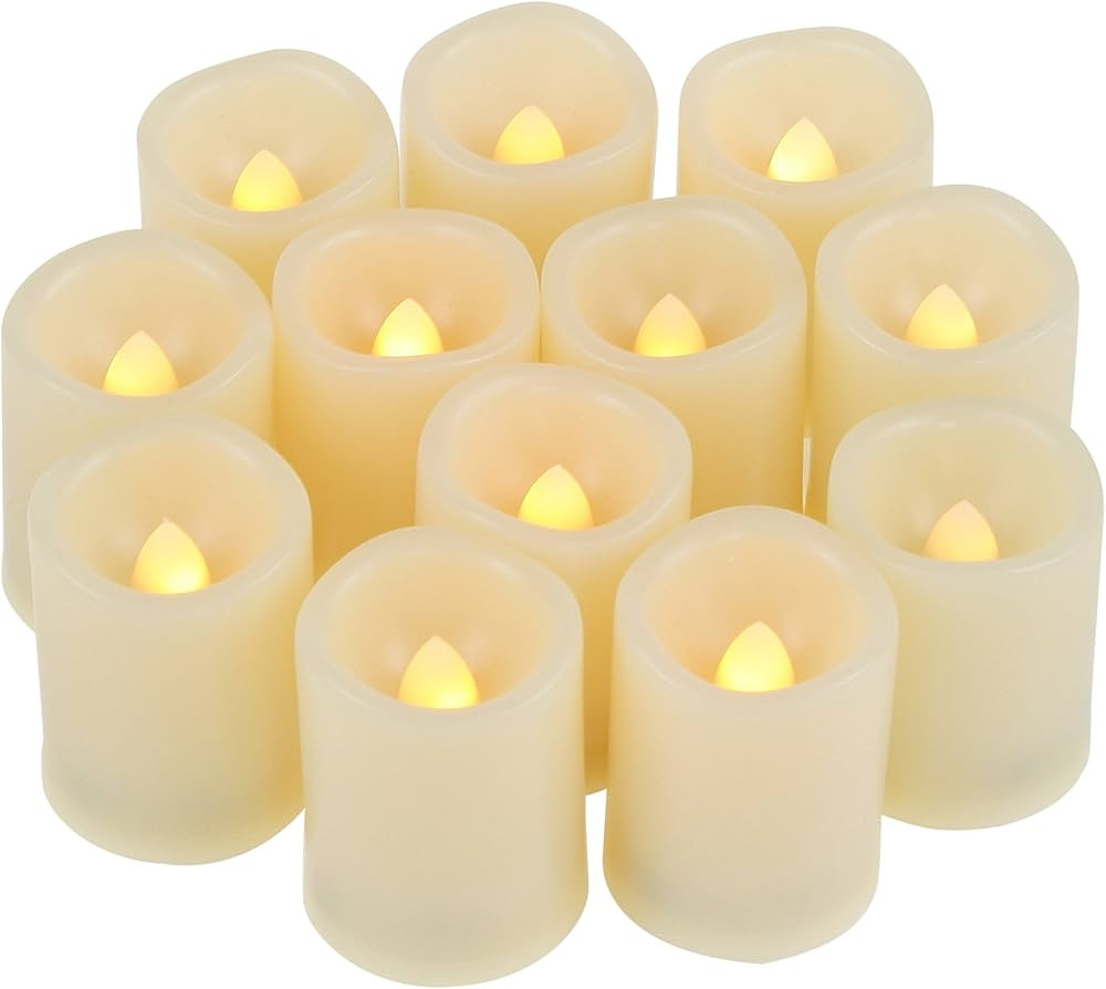CANDLE CHOICE Battery Operated Flameless Votive Candles with Auto Timer Realistic Flickering Fake... | Amazon (US)