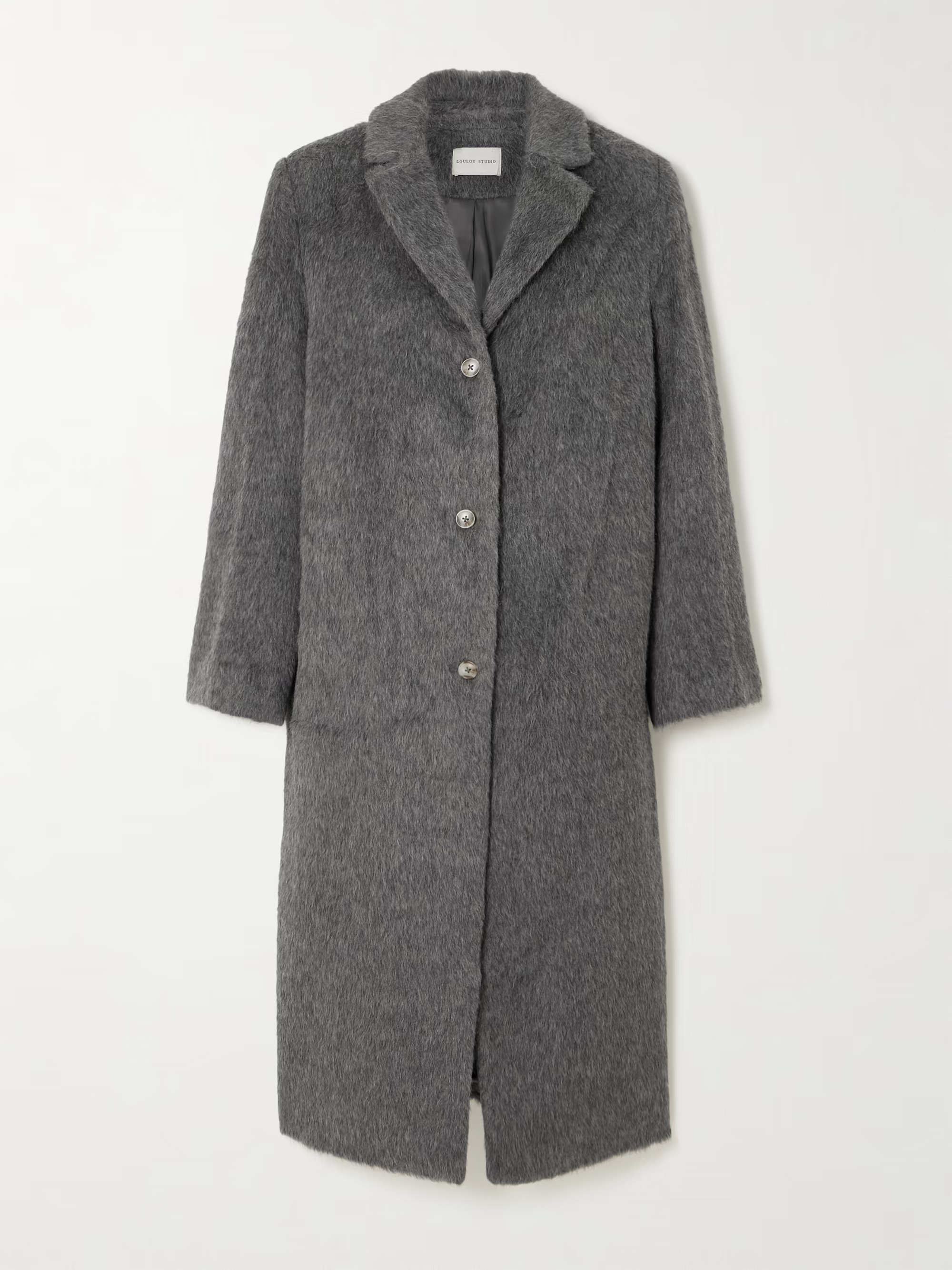 LOULOU STUDIO Danielle brushed alpaca and wool-blend coat | NET-A-PORTER | NET-A-PORTER (UK & EU)