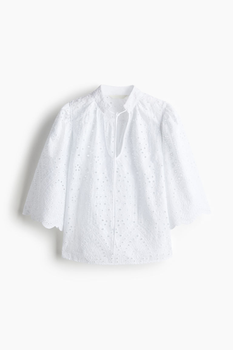 Blouse with Eyelet Embroidery | H&M (US + CA)