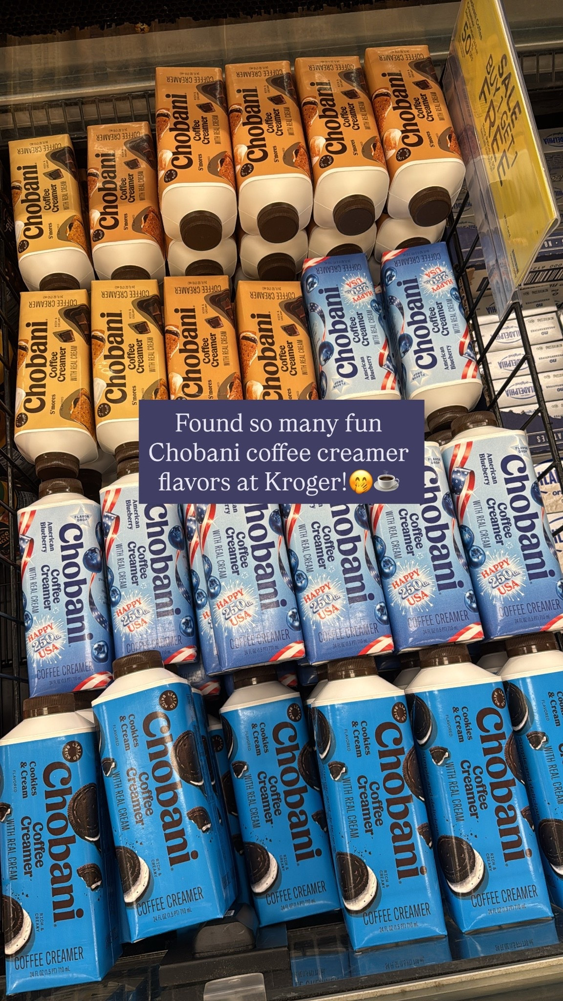 Hit the jackpot of fun Chobani coffee creamer flavors at Kroger (also available at Target)!! Smores, Oreo, & even a blueberry flavor!🍫🫐☕️

#LTKmorningroutine #LTKfoodie