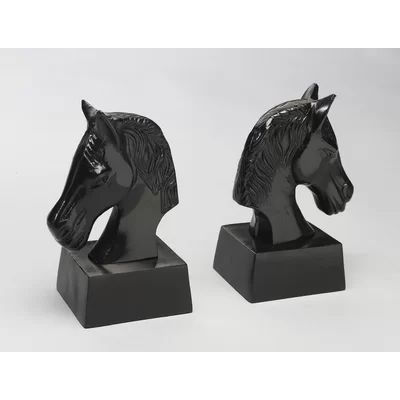 Horse Head Bookends Gracie Oaks | Wayfair North America