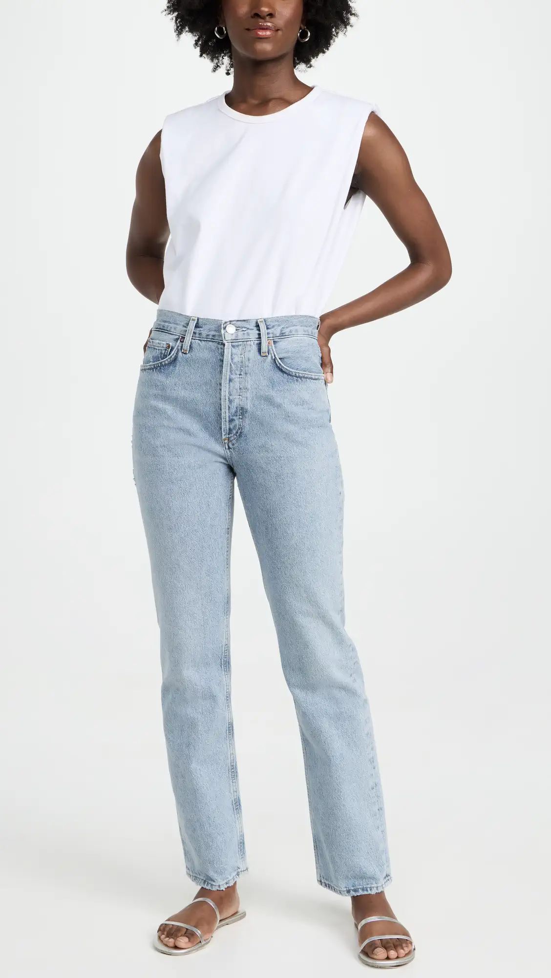 AGOLDE Lana Mid Rise Straight Jeans | Shopbop | Shopbop