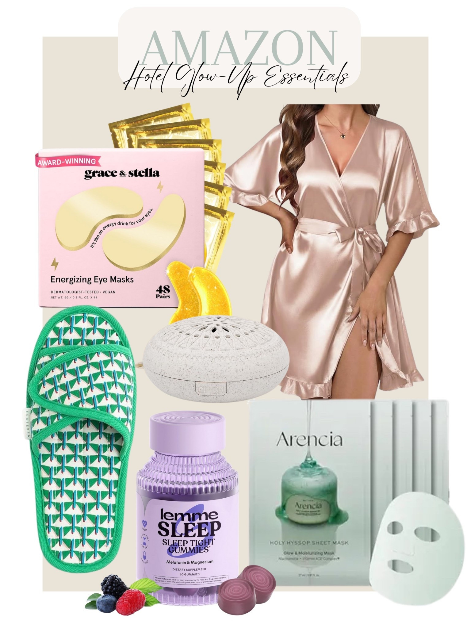 Hotel glow up essentials. Turn your hotel room when traveling into your own spa! 

#LTKselfcare #LTKBeauty